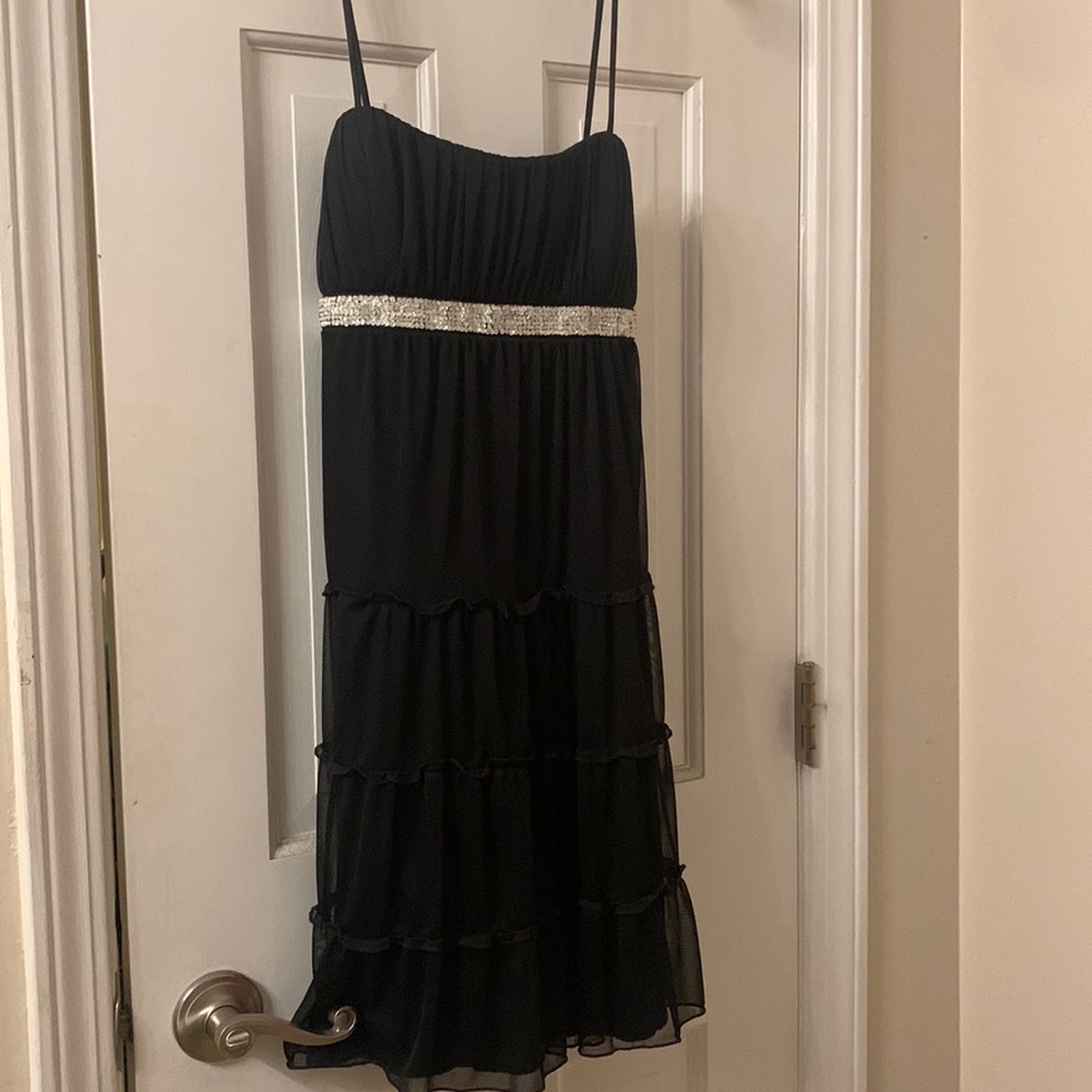black mini dress